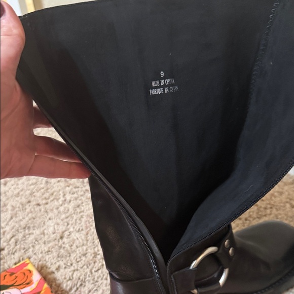 Jeffrey Campbell Dark Leather Knee-High Boots - Picture 8 of 10